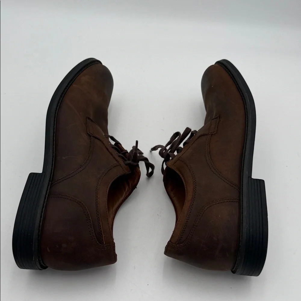 Johnston & Murphy Dark Brown Leather Oxfords Mens 10.5M casual office retro Y2K